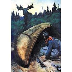  Moose Hunter   Paper Poster (18.75 x 28.5) Sports 