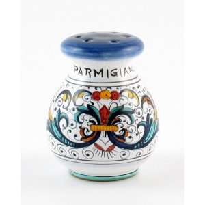  Hand Painted Italian Ceramic Parmesan & Spice Shaker Ricco 