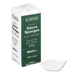  Caring Woven Gauze Sponges, 2 x 2, NonSterile, 8 ply, 200 