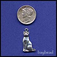 Cat Pendant 21mm x 12mm Sterling Silver (.925)  