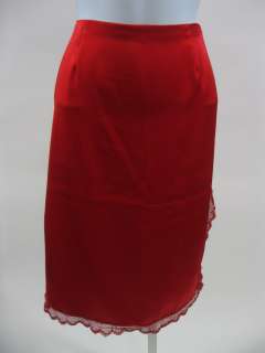 ST. VINCENT Red Silky Lace Skirt  