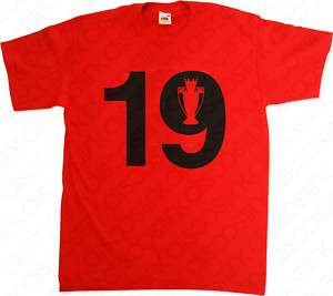 MUFC 19 times champions t shirt   Manchester United  