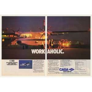  1986 Casa C 212 Economy Transport Aircraft 2 Page Print Ad 