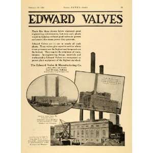  1924 Ad Edward Valve Steam Power Plant East Chicago IN 