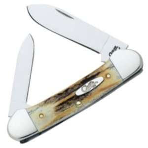  Case Knives 5523 Canoe Pocket Knife with Genuine Stag 