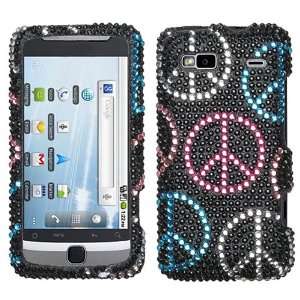  HTC G2 Peace Diamante Protector Cover Case: Cell Phones 