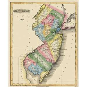  STATE OF NEW JERSEY (NJ) MAP BY FIELDING LUCAS JR. 1823 