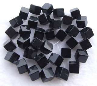 12mm 15inchs Square Shape Black Onyx Beads  