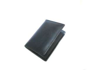 Genuine Men Leather Business Credit CARD Holder Pouch Wallet Black
