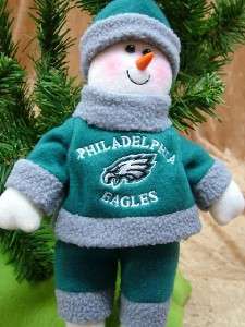 New 10 NFL Plush Philadelphia Eagles Football Snowman  