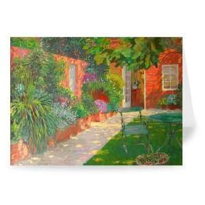 Courtyard (oil on board) by William Ireland   Greeting Card (Pack of 2 