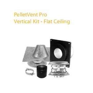   in. Pelletvent Pro Vertical Kit For Flat Ceilings: Home & Kitchen