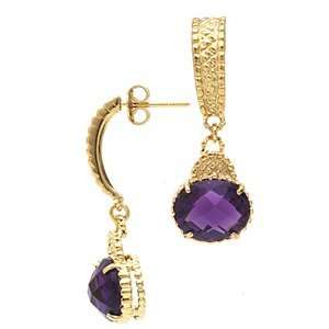   Gold Amethyst Dangle Earrings (4.5 cts.tw.) Evyatar Rabbani Jewelry