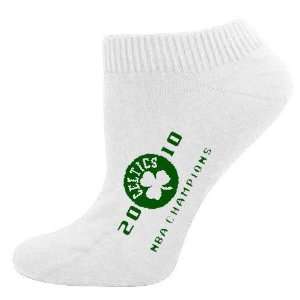  Boston Celtics Ladies White 2010 NBA Champions Ankle Socks 