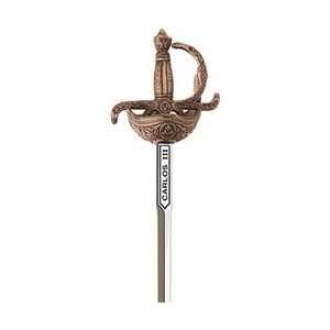  Miniature Charles III Rapier Sword (Bronze) Sports 