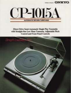 Onkyo Original CP 1015A Turntable Brochure  