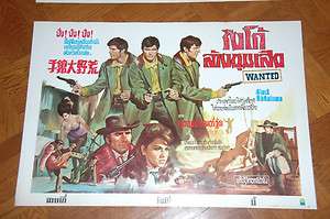 1967 Wanted   Western Spaghetti Movie   Thai Poster   Giuliano Gemma 