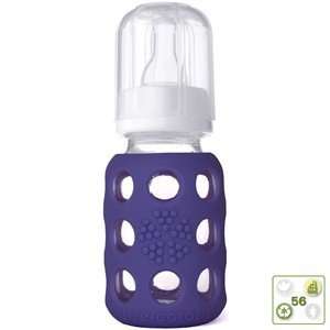  Royal Purple Baby Bottle  Glass 4oz (120ml) Baby