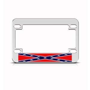  Confederate Rebel Flag Metal Motorcycle Bike license plate 