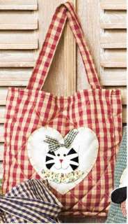 QUILTED OVERSIZED TOTE BAG COW DOG CAT 3 D APLIQUED NEW  