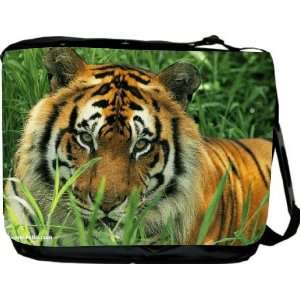 com Rikki KnightTM Orange Stripes Tiger Close up Messenger Bag   Book 