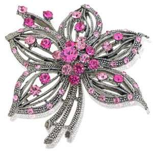  Indian Pink & Light Rose Lily SWAROVSKI CRYSTALS Fashion 