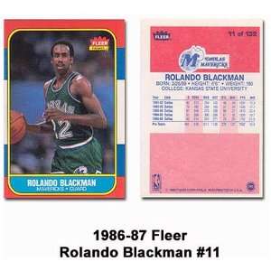  Fleer Dallas Mavericks Rolando Blackman 1986 87 Rookie 