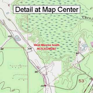  USGS Topographic Quadrangle Map   West Monroe South 