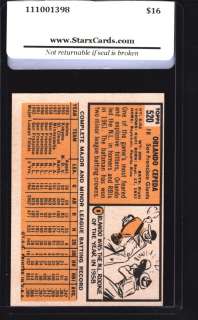1963 Topps Baseball #520 Orlando Cepeda (Giants) STX 5 EX  