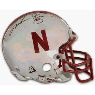  Autographed Mike Rozier Mini Helmet   Nebraska Riddell 