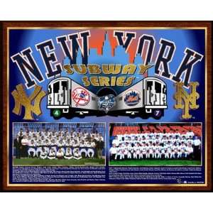  Yankees Mets Subway Series 13x16 Plaque