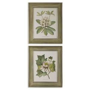    Set of 2 Rhododendron and Tulip Tree Artwork