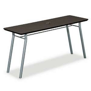   Table with Data Port 60 x 20 Medium Top/Silver Base