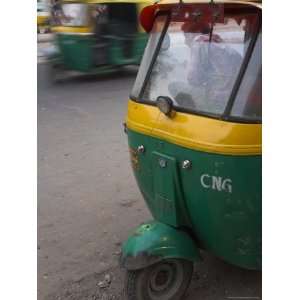  Moto Rickshaws in the Street, Delhi, India Premium 