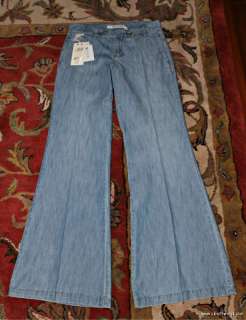  Anthropologie Super Wide Leg ~ LEVEL 99 ~ Light Wash Trouser Jeans~25