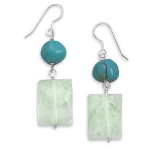   and Turquoise Drop Sterling Silver Earrings, Made in the USA: Jewelry