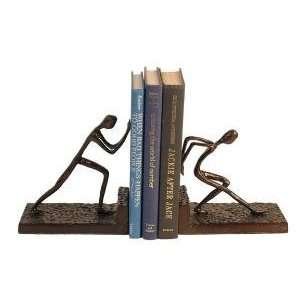   Bookend Set Cast Aluminum Book Shelf Home Art Deco: Home & Kitchen
