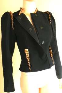 5K NWT DOLCE & GABBANA SPECIAL PIECE RUNWAY JACKET LEATHER DETAILS 