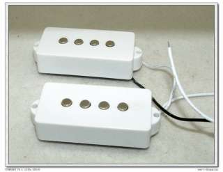 Set of White P BASS PB PICKUPS FOR FENDER PRECISION GUITAR #DHR1122 