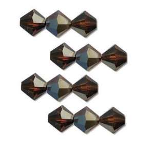  12 Red Topaz Citrine Swarovski Crystal Bicone Beads 4mm 
