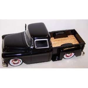   City 1955 Chevy Stepside with White Wall Tires in Color Black Toys