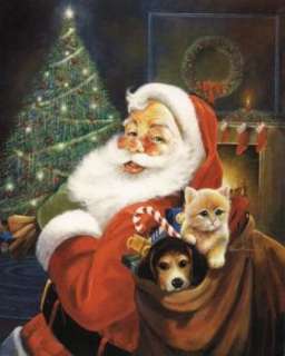 Santa Claus Print Chris Kringle Vintage Style Poster  