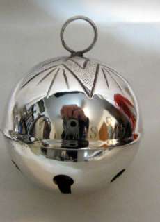 1976 Silver Plate Christmas Sleigh Bell Denmark Silver Excellent 