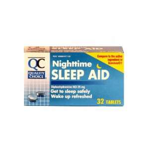  Quality Choice Night Time Sleep Aid Tablets 32 Count 