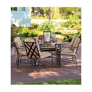  Metal Outdoor 7 Piece Staunton Dining Set With Slatted Top 