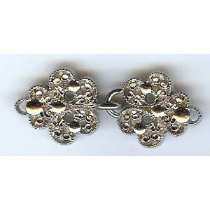   Ornate Shiny Silver/nickel Finish Cloak Clasp Arts, Crafts & Sewing