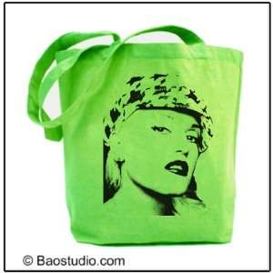  Gwen Stefani No Doubt (Lime)   Pop Art Canvas Tote Bag 