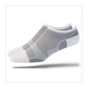 Defeet Levitator Lite NoSeeUm Socks   Grey/White  Sports 