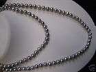 PEARL NECKLACE 64 LONG CULTURED PEARLS CERTIFIED  
