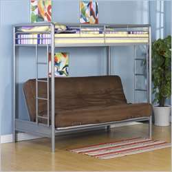 DHP Twin over Futon Bunk Bed Silver 029986315618  